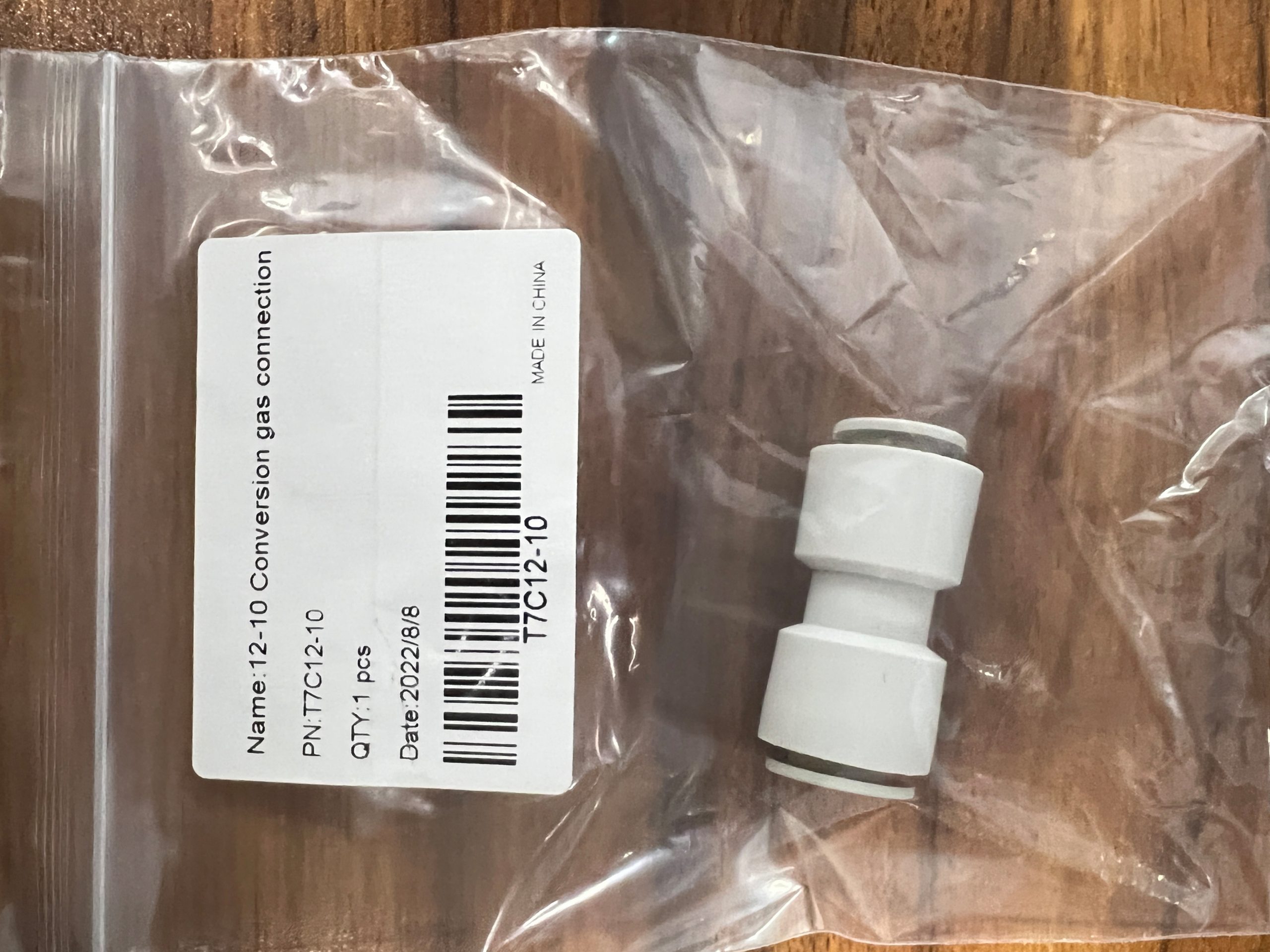 12 10 Conversion gas connection 12 10 Conversion gas connection