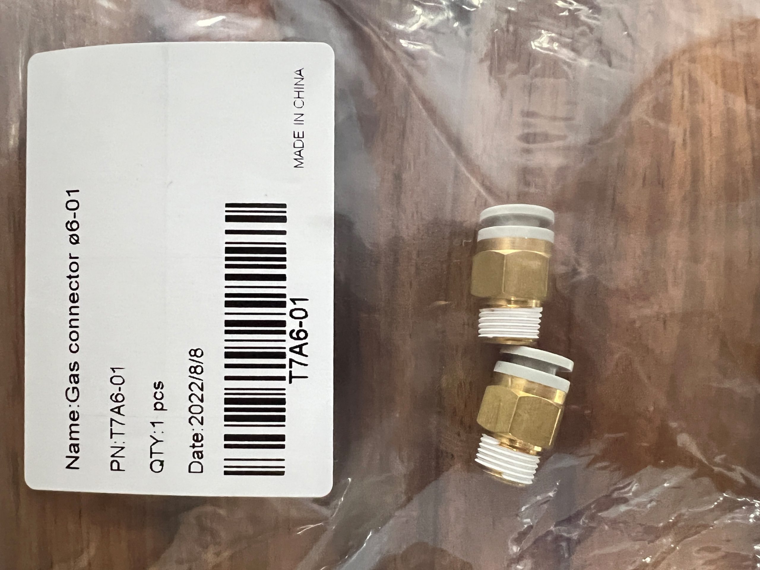 Gas connector o6 01 Gas connector o6 01